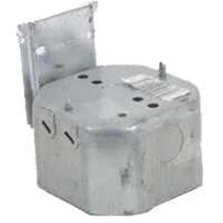 Raco Electrical Box, 21.5 cu in, Octagon Box Type, 1 Gang, Steel, Octagon Shape 6542369